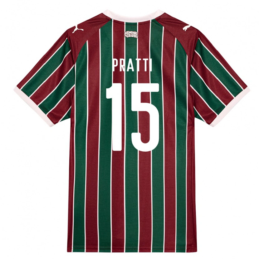 Danxen Kinder Wesley Pratti #15 Grün Burgund Weiß Heimtrikot Trikot 2026/27 T-Shirt Österreich