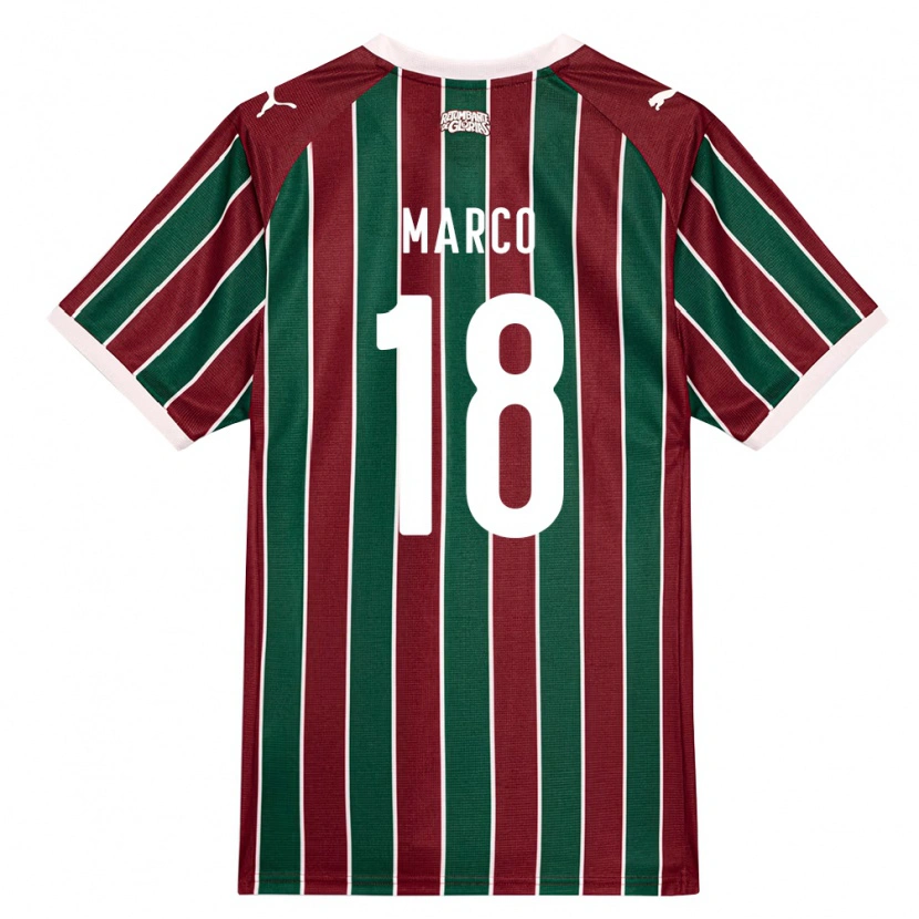 Danxen Kinder Marco Antonio De Sousa Medeiros #18 Grün Burgund Weiß Heimtrikot Trikot 2026/27 T-Shirt Österreich