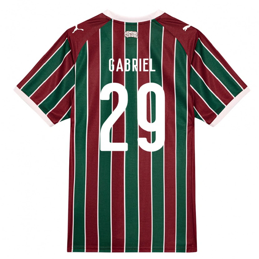 Danxen Kinder Isack Gabriel #29 Grün Burgund Weiß Heimtrikot Trikot 2026/27 T-Shirt Österreich