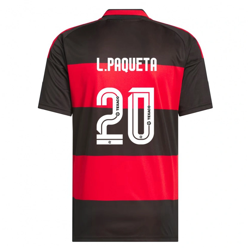 Danxen Kinder Lucas Paquetá #20 Rot Schwarz Weiß Heimtrikot Trikot 2026/27 T-Shirt Österreich