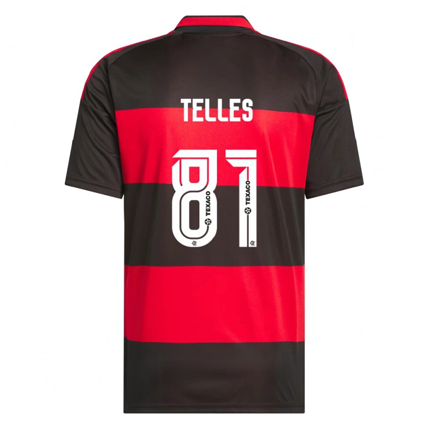 Danxen Kinder Douglas Telles #81 Rot Schwarz Weiß Heimtrikot Trikot 2026/27 T-Shirt Österreich