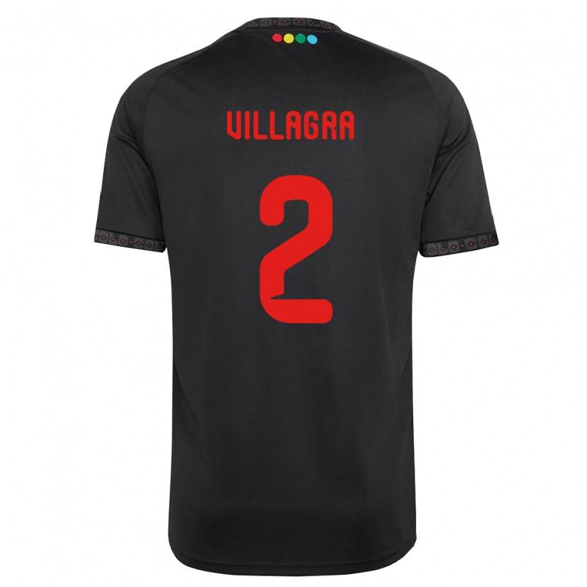 Danxen Kinder Jonathan Villagra #2 Schwarz Rot Auswärtstrikot Trikot 2026/27 T-Shirt Österreich