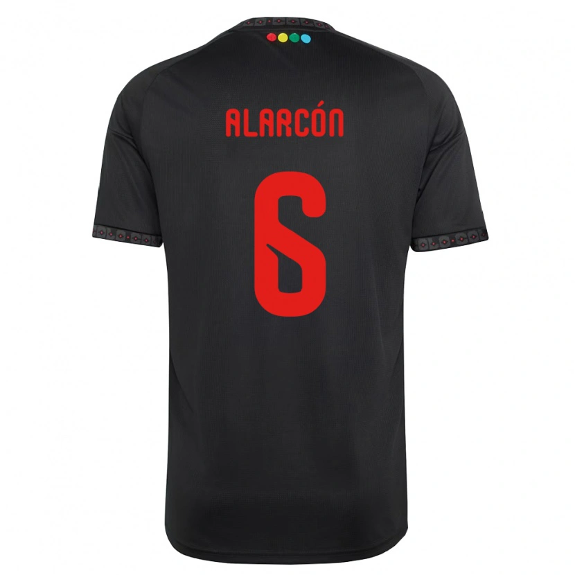 Danxen Kinder Tomás Alarcón #6 Schwarz Rot Auswärtstrikot Trikot 2026/27 T-Shirt Österreich