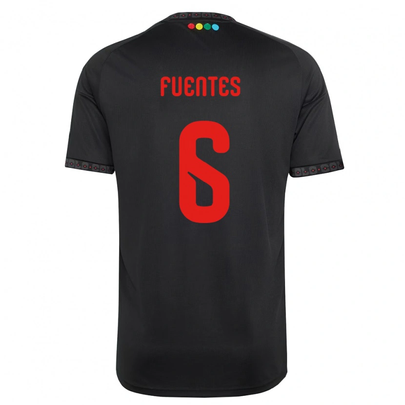 Danxen Kinder César Fuentes #6 Schwarz Rot Auswärtstrikot Trikot 2026/27 T-Shirt Österreich