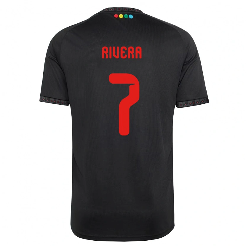 Danxen Kinder Francisco Rivera #7 Schwarz Rot Auswärtstrikot Trikot 2026/27 T-Shirt Österreich
