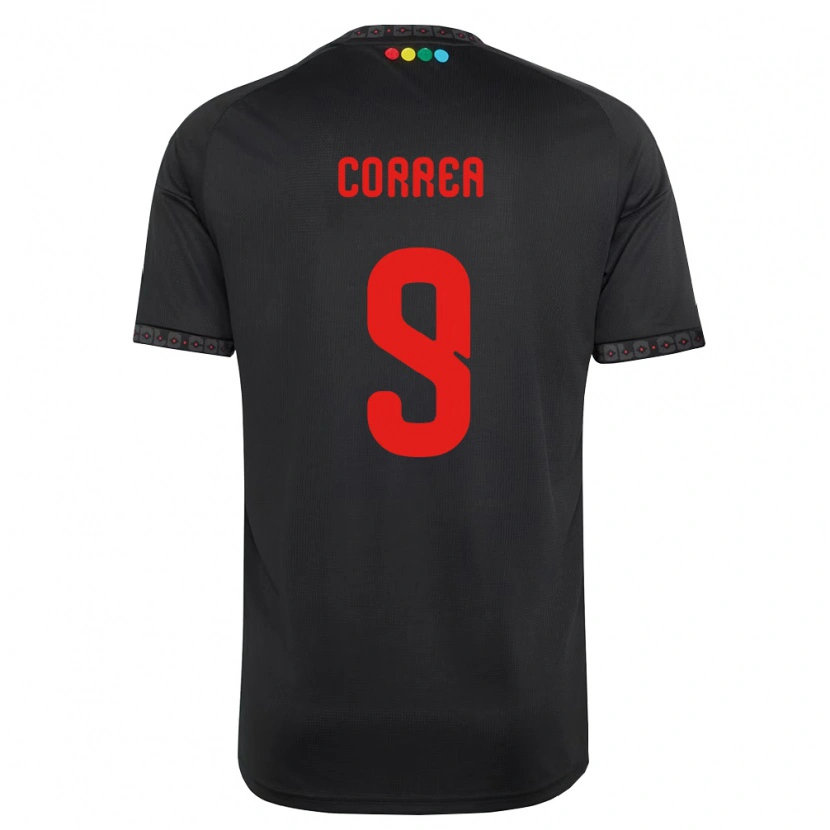 Danxen Kinder Javier Correa #9 Schwarz Rot Auswärtstrikot Trikot 2026/27 T-Shirt Österreich