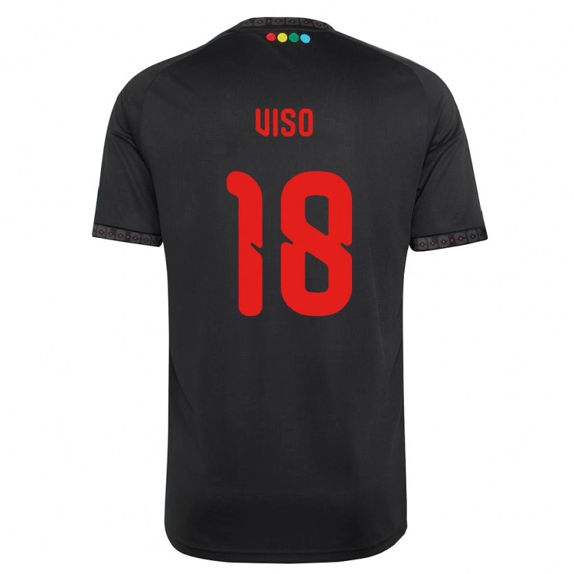 Danxen Kinder Ysaura Viso #18 Schwarz Rot Auswärtstrikot Trikot 2026/27 T-Shirt Österreich