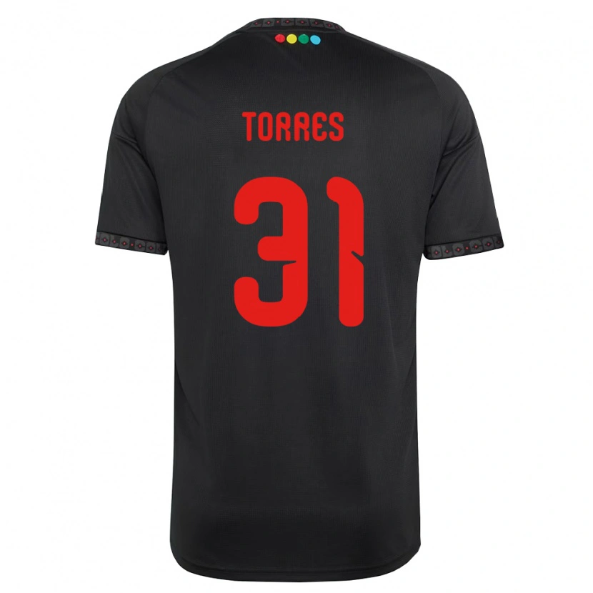 Danxen Kinder Bruno Torres #31 Schwarz Rot Auswärtstrikot Trikot 2026/27 T-Shirt Österreich