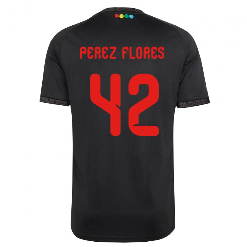 Danxen Kinder Benjamín Pérez #42 Schwarz Rot Auswärtstrikot Trikot 2026/27 T-Shirt Österreich
