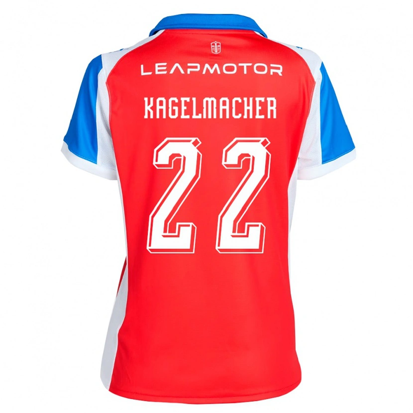 Danxen Kinder Gary Kagelmacher #22 Rot Blau Auswärtstrikot Trikot 2026/27 T-Shirt Österreich