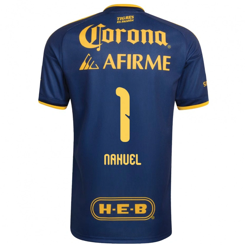 Danxen Kinder Nahuel Guzmán #1 Königsblau Gelb Auswärtstrikot Trikot 2026/27 T-Shirt Österreich
