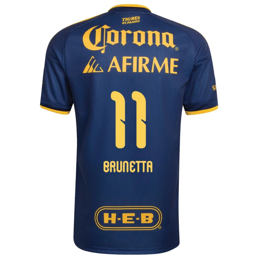 Danxen Kinder Juan Brunetta #11 Königsblau Gelb Auswärtstrikot Trikot 2026/27 T-Shirt Österreich