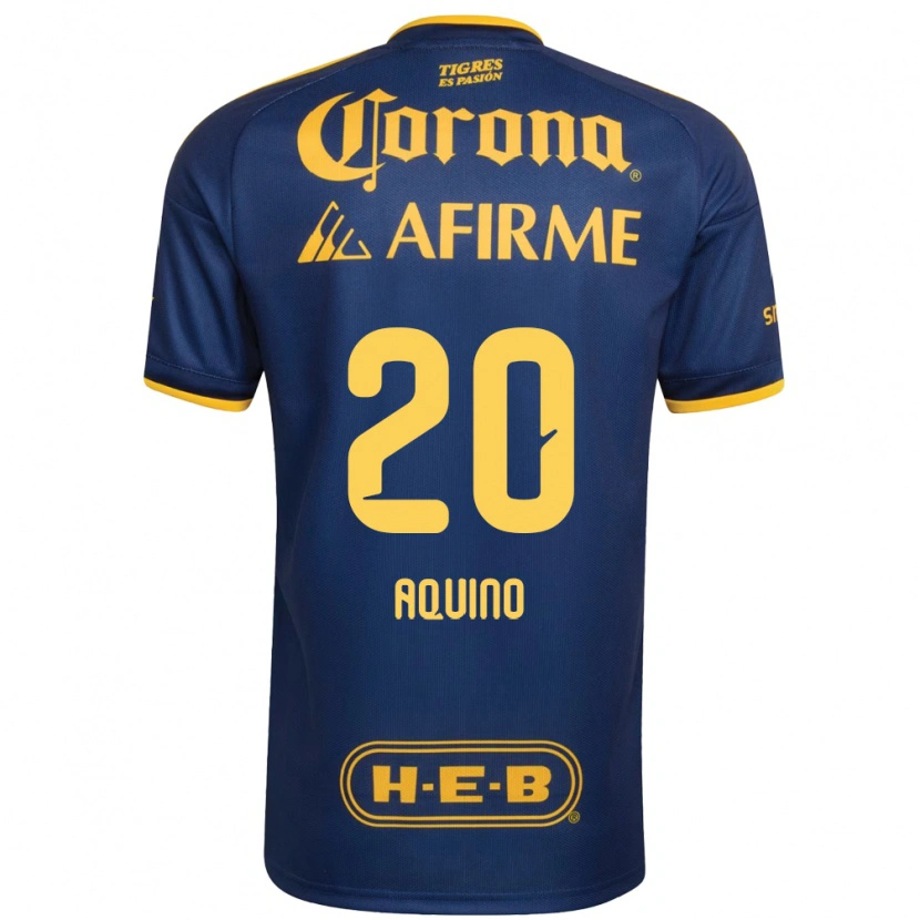 Danxen Kinder Javier Aquino #20 Königsblau Gelb Auswärtstrikot Trikot 2026/27 T-Shirt Österreich