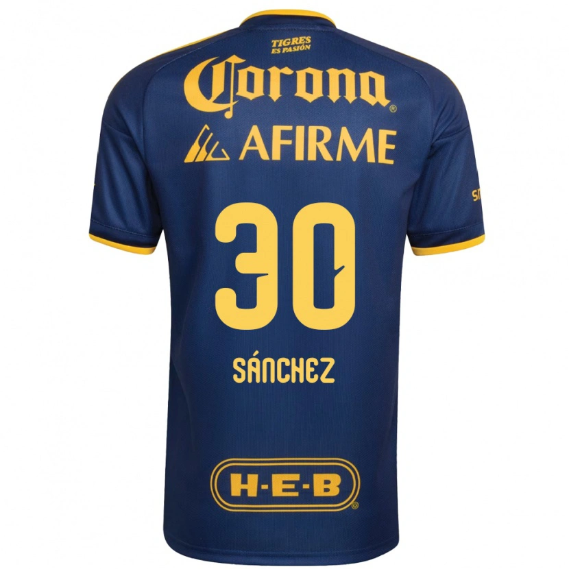 Danxen Kinder Diego Sánchez #30 Königsblau Gelb Auswärtstrikot Trikot 2026/27 T-Shirt Österreich