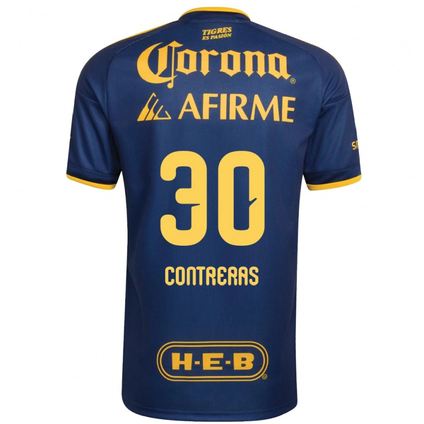 Danxen Kinder Lizeth Contreras #30 Königsblau Gelb Auswärtstrikot Trikot 2026/27 T-Shirt Österreich