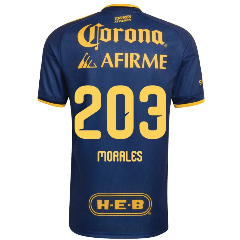 Danxen Kinder Carlos Morales #203 Königsblau Gelb Auswärtstrikot Trikot 2026/27 T-Shirt Österreich