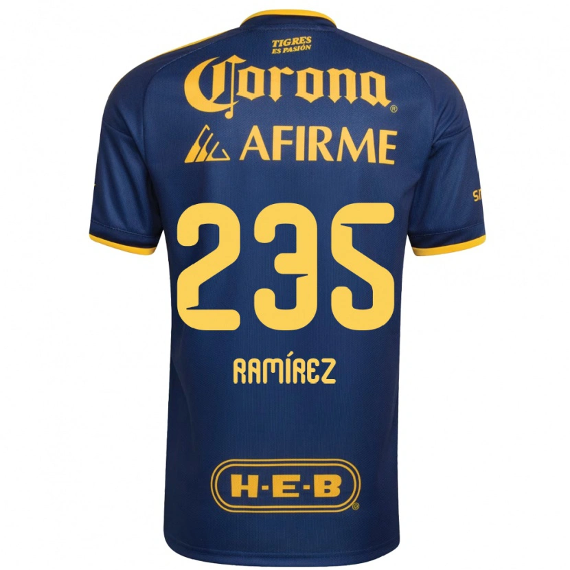 Danxen Kinder Gabriel Ramírez #235 Königsblau Gelb Auswärtstrikot Trikot 2026/27 T-Shirt Österreich