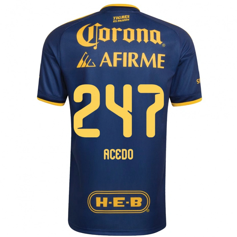 Danxen Kinder Kevin Acedo #247 Königsblau Gelb Auswärtstrikot Trikot 2026/27 T-Shirt Österreich