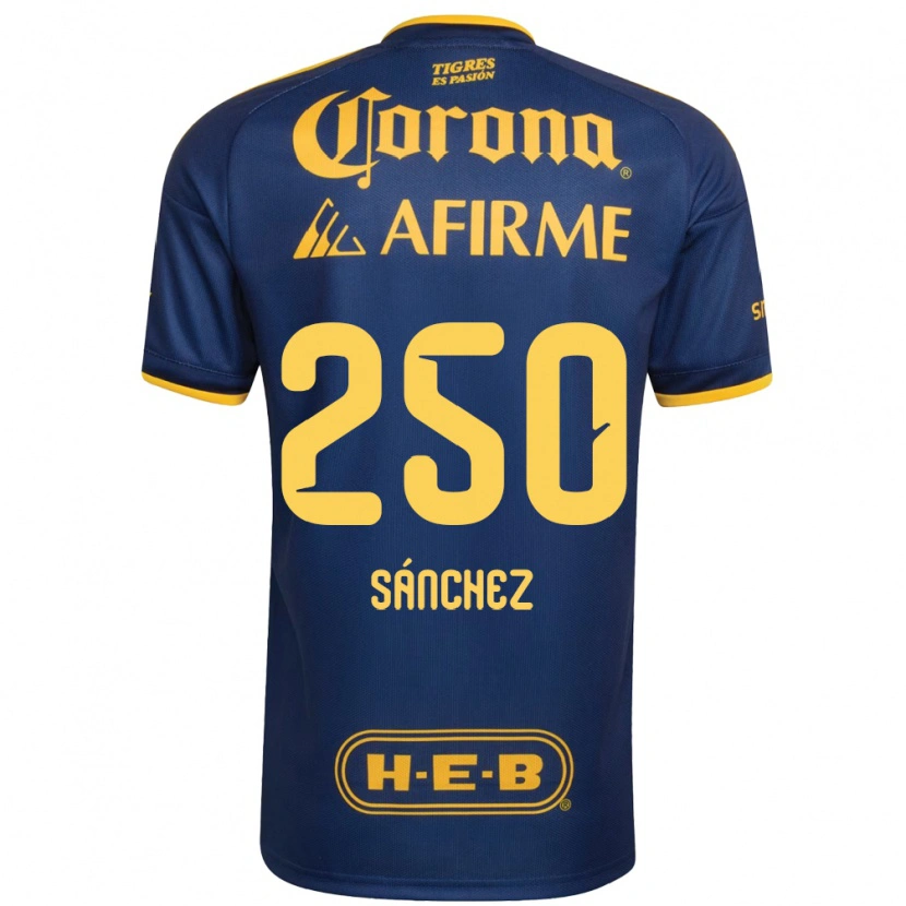 Danxen Kinder Fernando Sánchez #250 Königsblau Gelb Auswärtstrikot Trikot 2026/27 T-Shirt Österreich