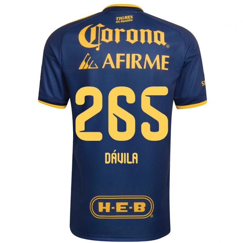 Danxen Kinder Emiliano Dávila #265 Königsblau Gelb Auswärtstrikot Trikot 2026/27 T-Shirt Österreich