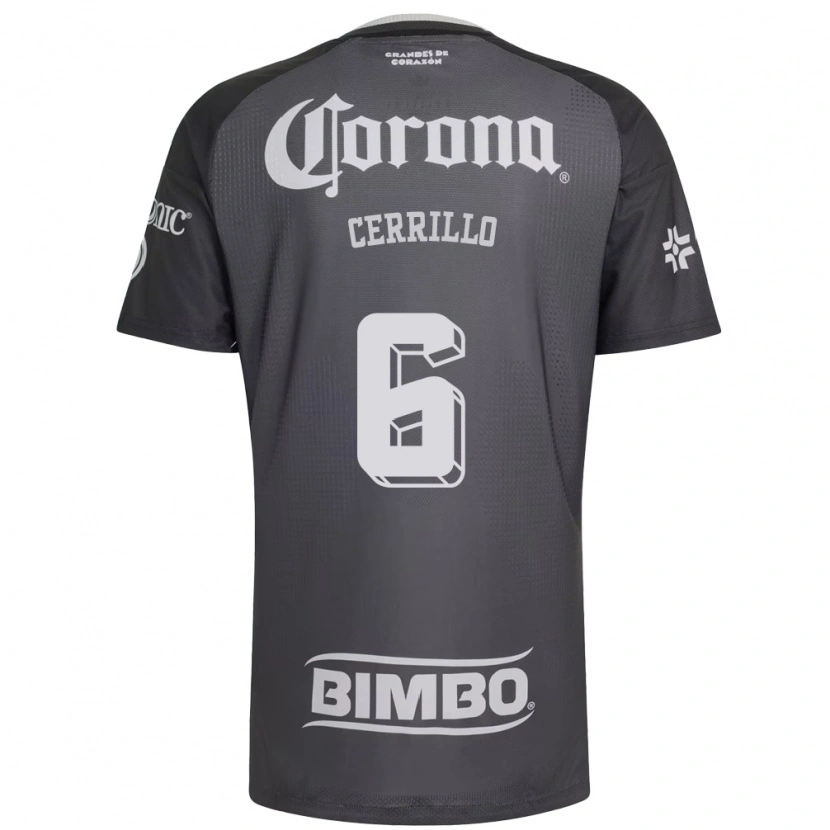 Danxen Kinder Edwin Cerrillo #6 Grau Weiß Schwarz Auswärtstrikot Trikot 2026/27 T-Shirt Österreich