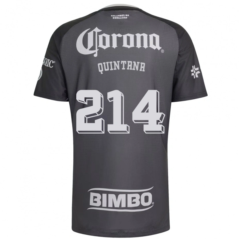 Danxen Kinder Diego Quintana #214 Grau Weiß Schwarz Auswärtstrikot Trikot 2026/27 T-Shirt Österreich