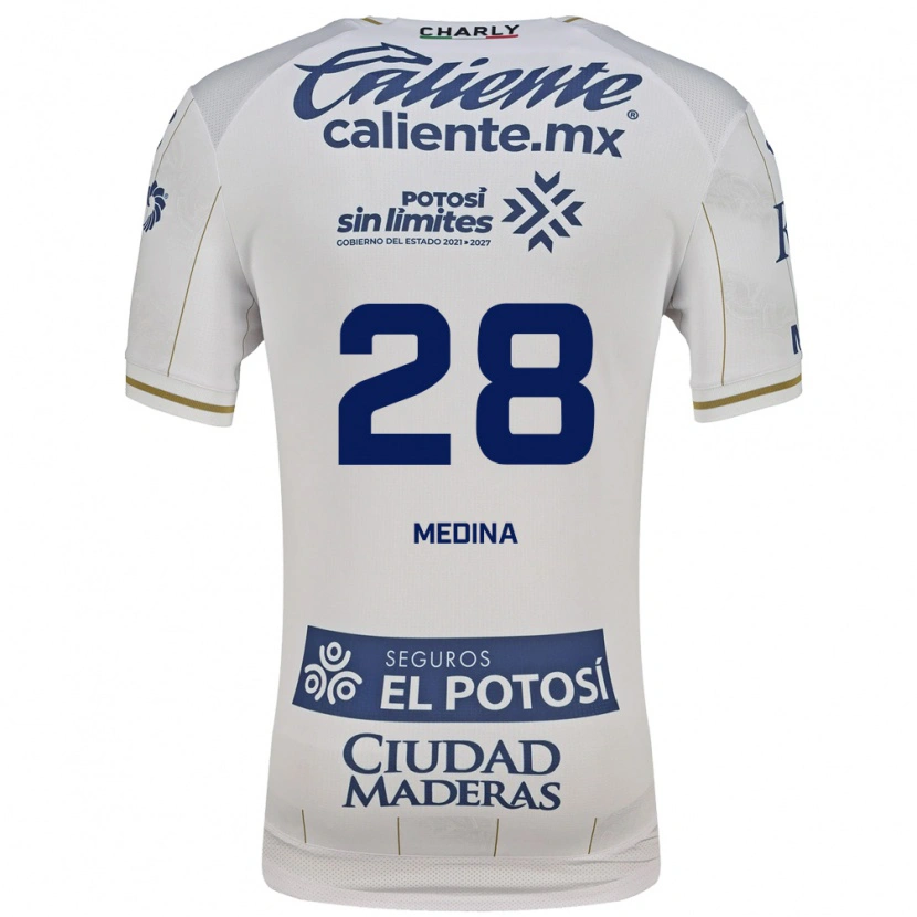 Danxen Kinder Jesús Medina #28 Weiß Blau Auswärtstrikot Trikot 2026/27 T-Shirt Österreich