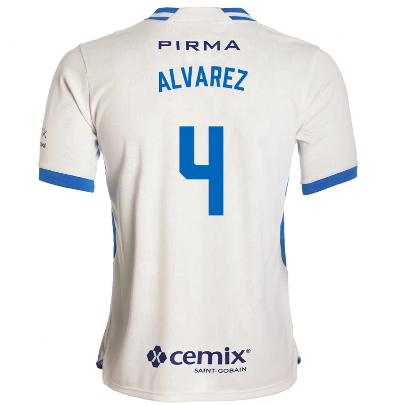 Danxen Kinder Gabriela Alvarez #4 Weiß Blau Rot Auswärtstrikot Trikot 2026/27 T-Shirt Österreich