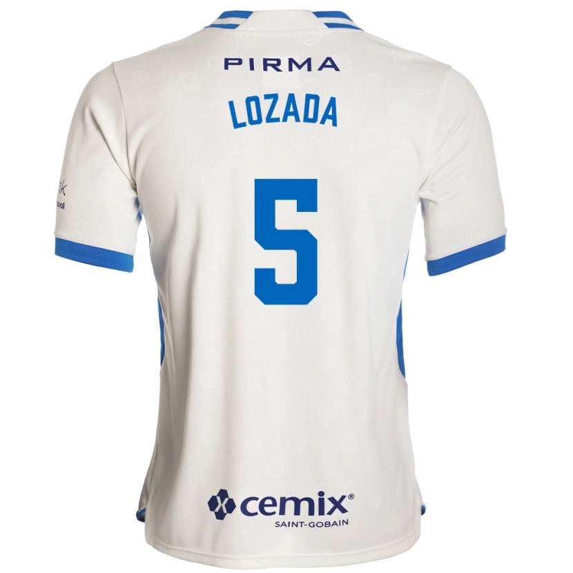 Danxen Kinder Ana Lozada #5 Weiß Blau Rot Auswärtstrikot Trikot 2026/27 T-Shirt Österreich