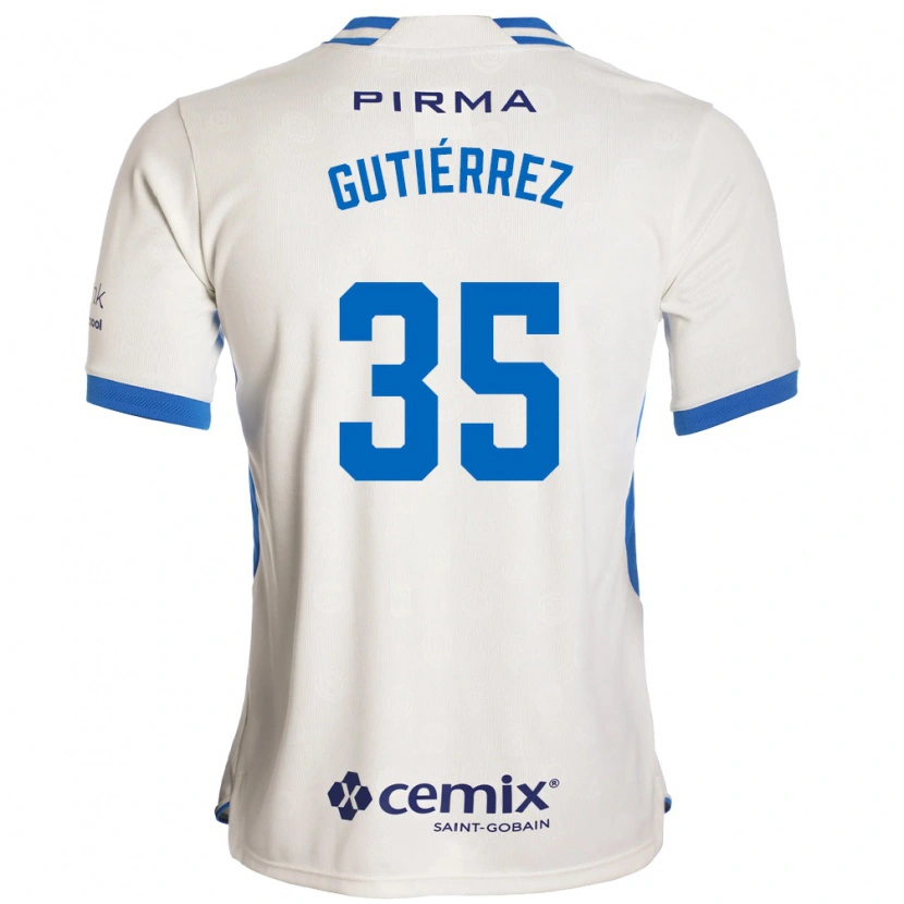 Danxen Kinder Luis Gutiérrez #35 Weiß Blau Rot Auswärtstrikot Trikot 2026/27 T-Shirt Österreich