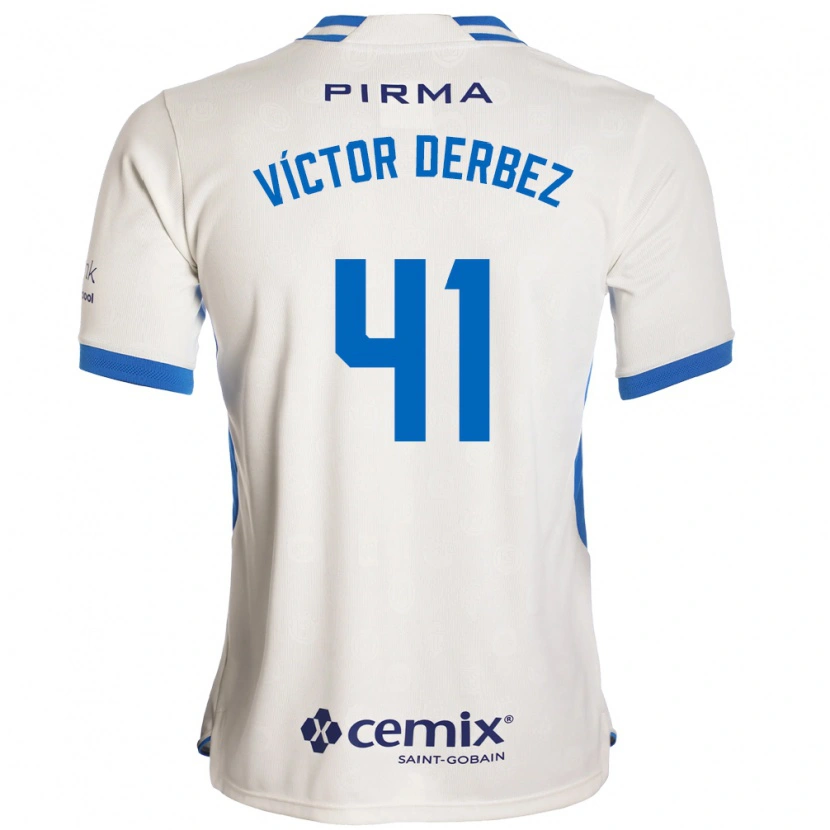 Danxen Kinder Louis Víctor Derbez #41 Weiß Blau Rot Auswärtstrikot Trikot 2026/27 T-Shirt Österreich