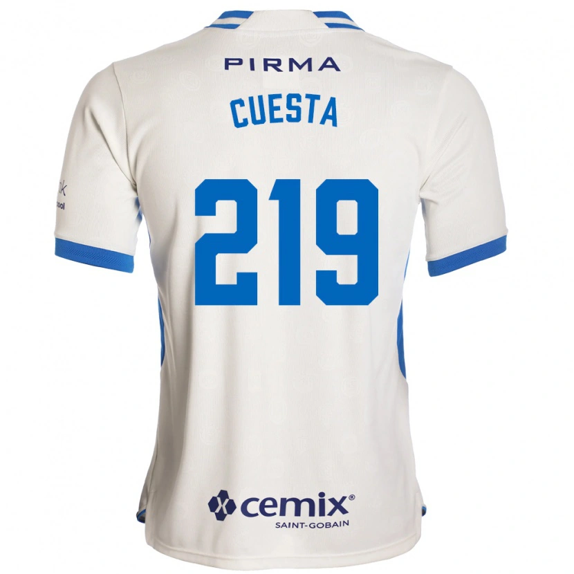 Danxen Kinder Íñigo Cuesta #219 Weiß Blau Rot Auswärtstrikot Trikot 2026/27 T-Shirt Österreich