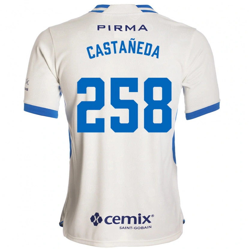 Danxen Kinder Emiliano Castañeda #258 Weiß Blau Rot Auswärtstrikot Trikot 2026/27 T-Shirt Österreich