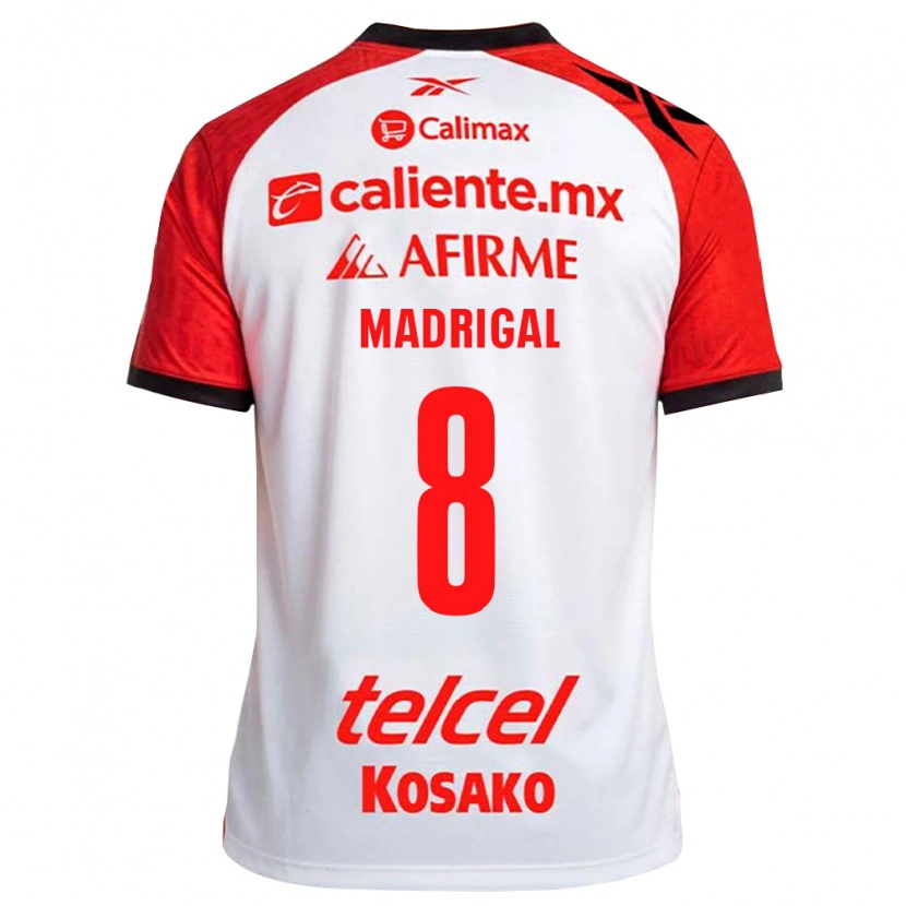 Danxen Kinder Fernando Madrigal #8 Weiß Schwarz Rot Auswärtstrikot Trikot 2026/27 T-Shirt Österreich