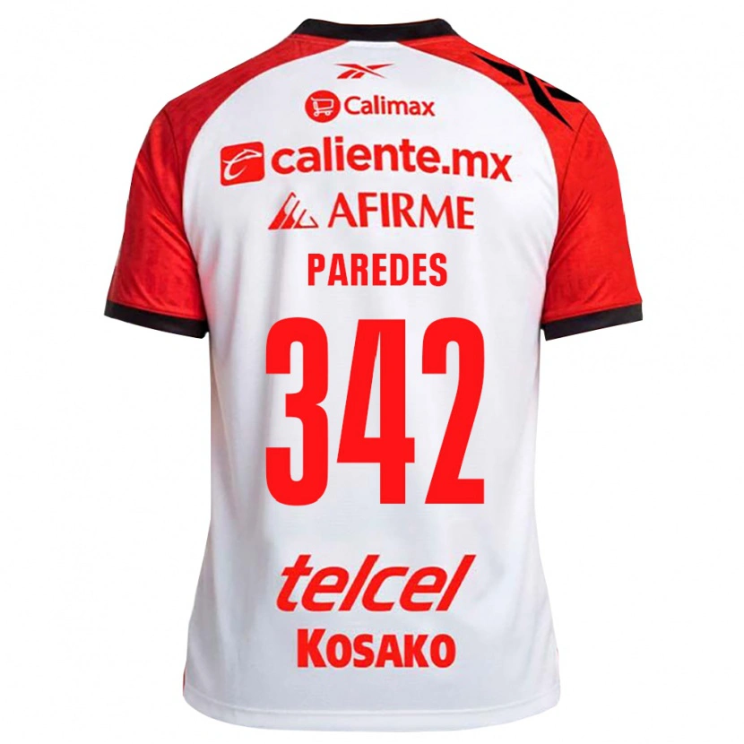 Danxen Kinder Santiago Paredes #342 Weiß Schwarz Rot Auswärtstrikot Trikot 2026/27 T-Shirt Österreich