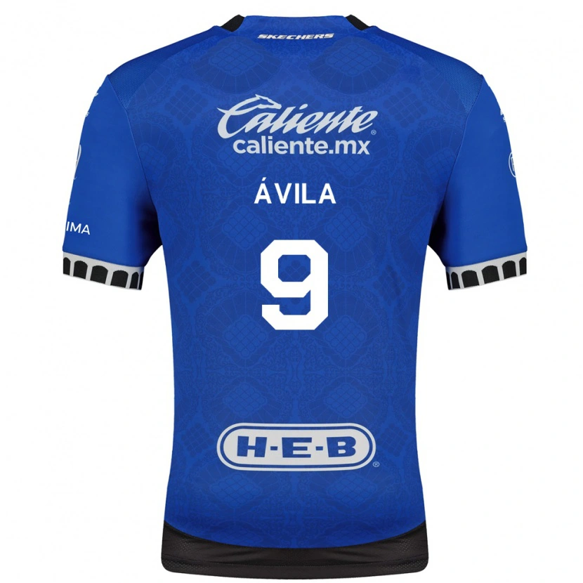 Danxen Kinder Alí Ávila #9 Königsblau Weiß Schwarz Auswärtstrikot Trikot 2026/27 T-Shirt Österreich