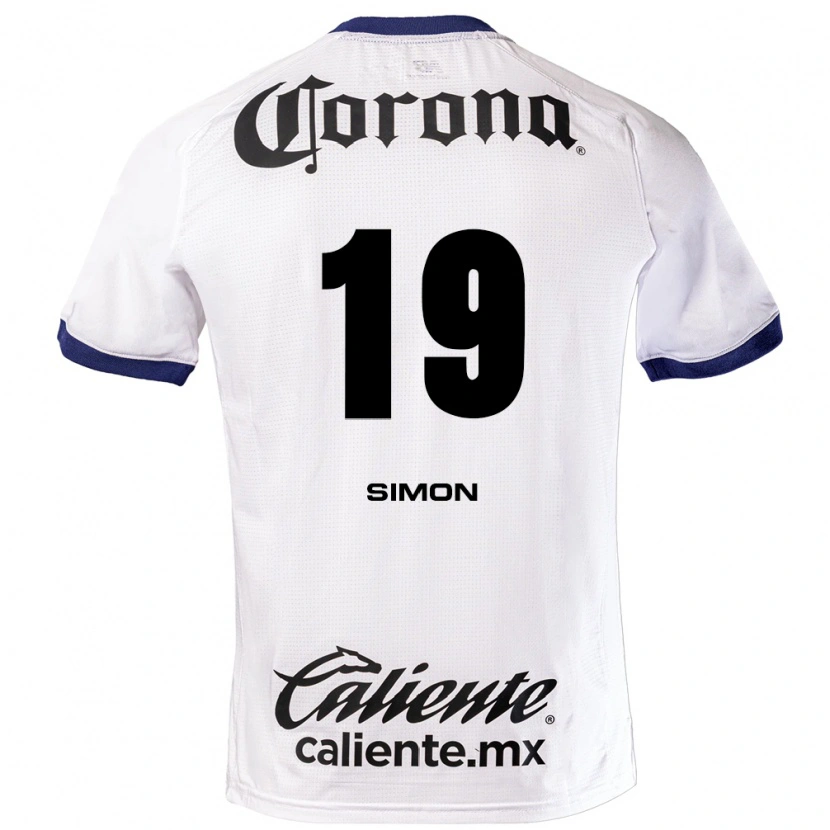 Danxen Kinder Santiago Simón #19 Weiß Blau Schwarz Auswärtstrikot Trikot 2026/27 T-Shirt Österreich