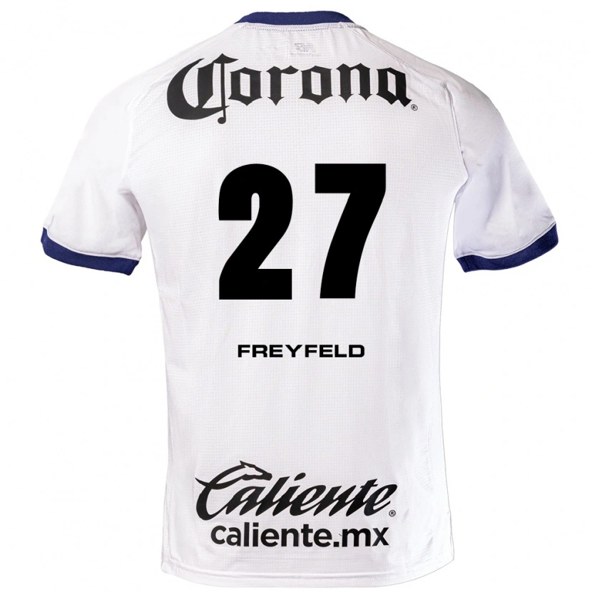 Danxen Kinder Emiliano Freyfeld #27 Weiß Blau Schwarz Auswärtstrikot Trikot 2026/27 T-Shirt Österreich