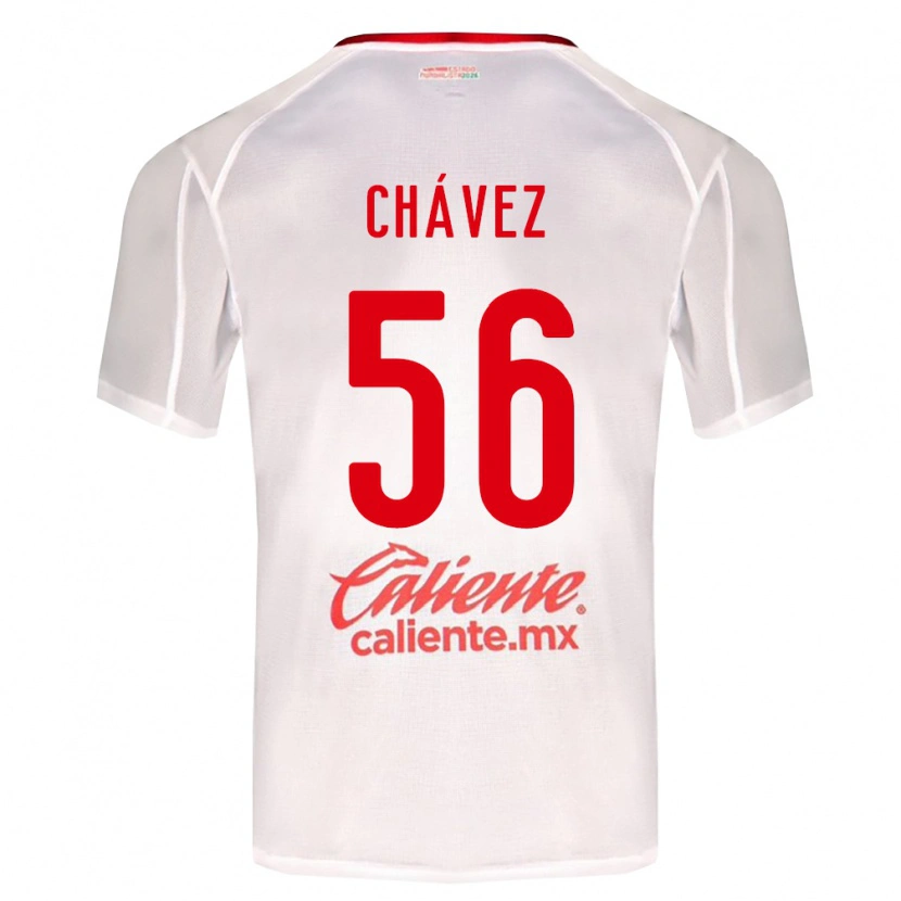 Danxen Kinder Ángel Chávez #56 Weiß Grün Rot Auswärtstrikot Trikot 2026/27 T-Shirt Österreich