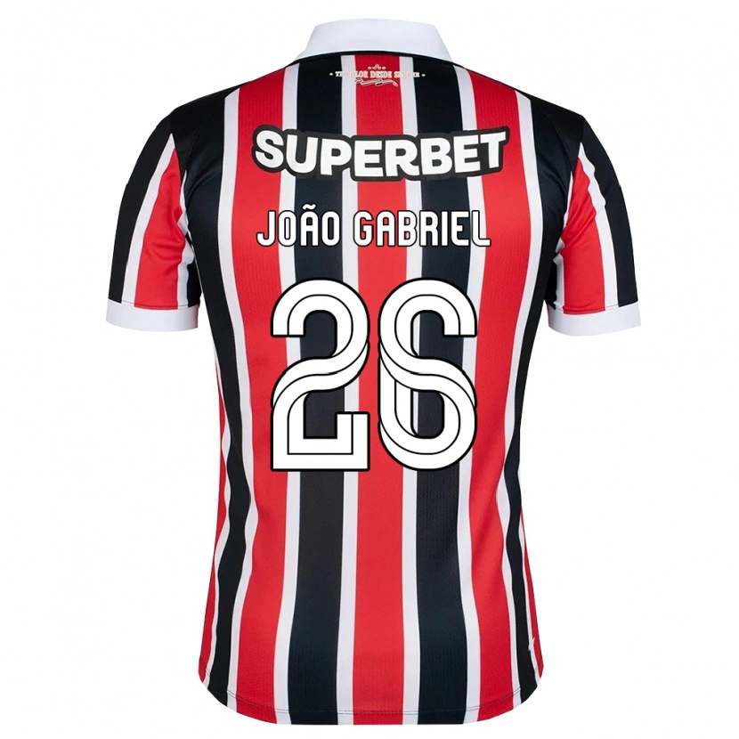 Danxen Kinder João Gabriel #26 Rot Weiß Schwarz Auswärtstrikot Trikot 2026/27 T-Shirt Österreich