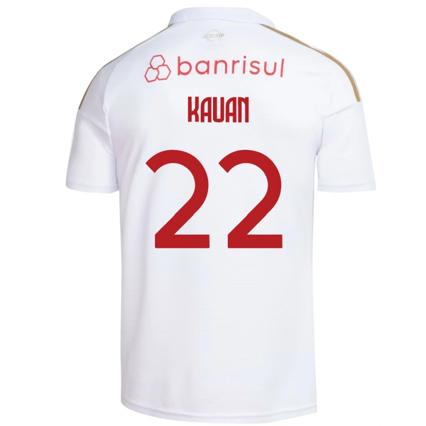 Danxen Kinder Kauan Jesus Santos Oliveira #22 Weiß Rot Auswärtstrikot Trikot 2026/27 T-Shirt Österreich