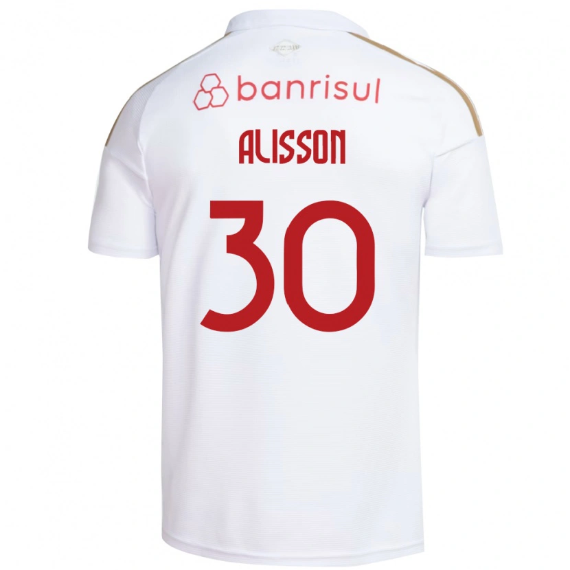 Danxen Kinder Alisson Rodrigues De Melo #30 Weiß Rot Auswärtstrikot Trikot 2026/27 T-Shirt Österreich