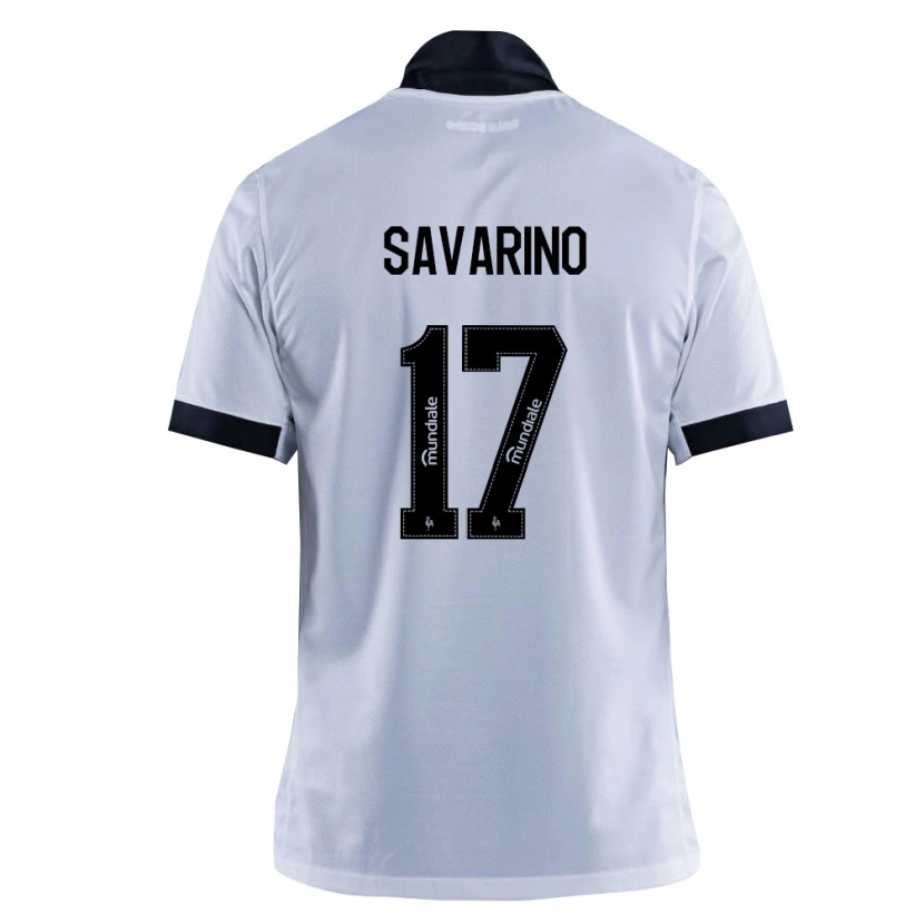 Danxen Kinder Jefferson Savarino #17 Schwarz Weiß Auswärtstrikot Trikot 2026/27 T-Shirt Österreich