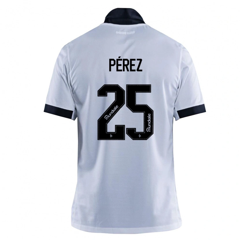 Danxen Kinder Tomás Pérez #25 Schwarz Weiß Auswärtstrikot Trikot 2026/27 T-Shirt Österreich