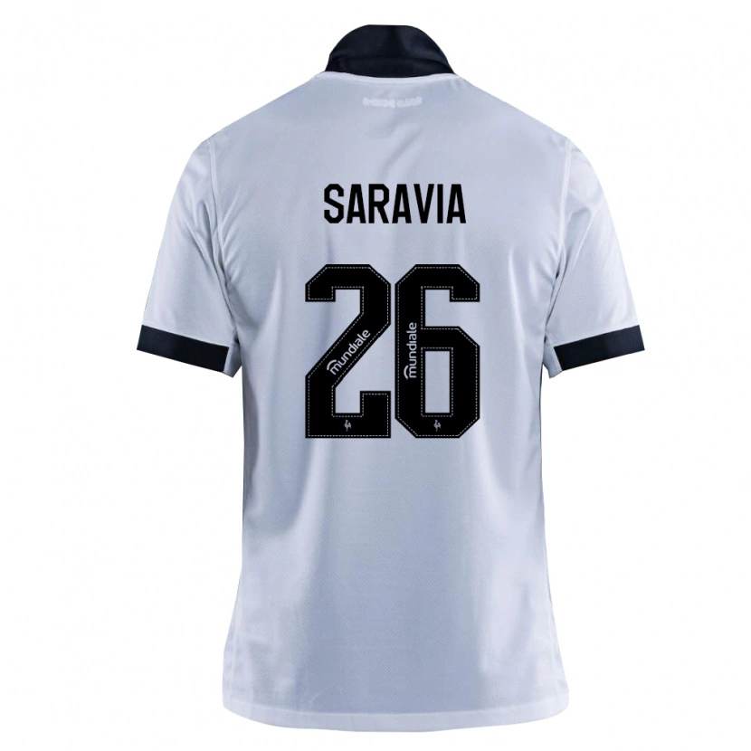 Danxen Kinder Renzo Saravia #26 Schwarz Weiß Auswärtstrikot Trikot 2026/27 T-Shirt Österreich