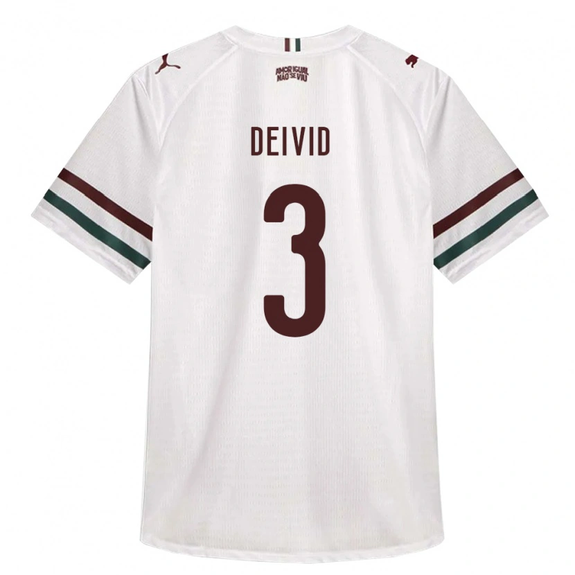 Danxen Kinder Deivid Éric De Sá Belchior #3 Weiß Grün Burgund Auswärtstrikot Trikot 2026/27 T-Shirt Österreich