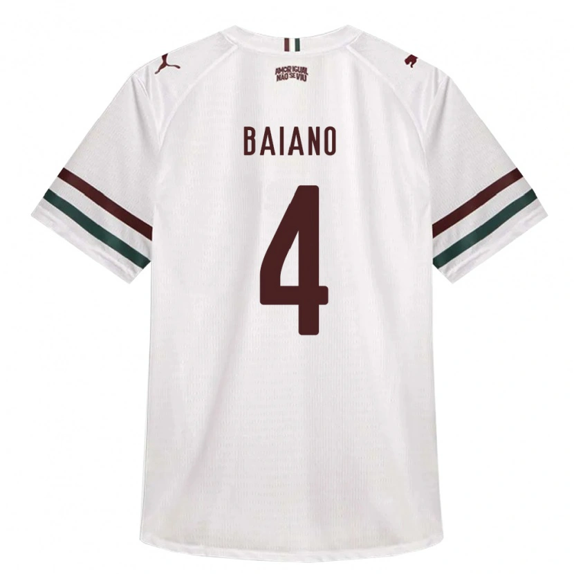 Danxen Kinder Caíque Baiano #4 Weiß Grün Burgund Auswärtstrikot Trikot 2026/27 T-Shirt Österreich