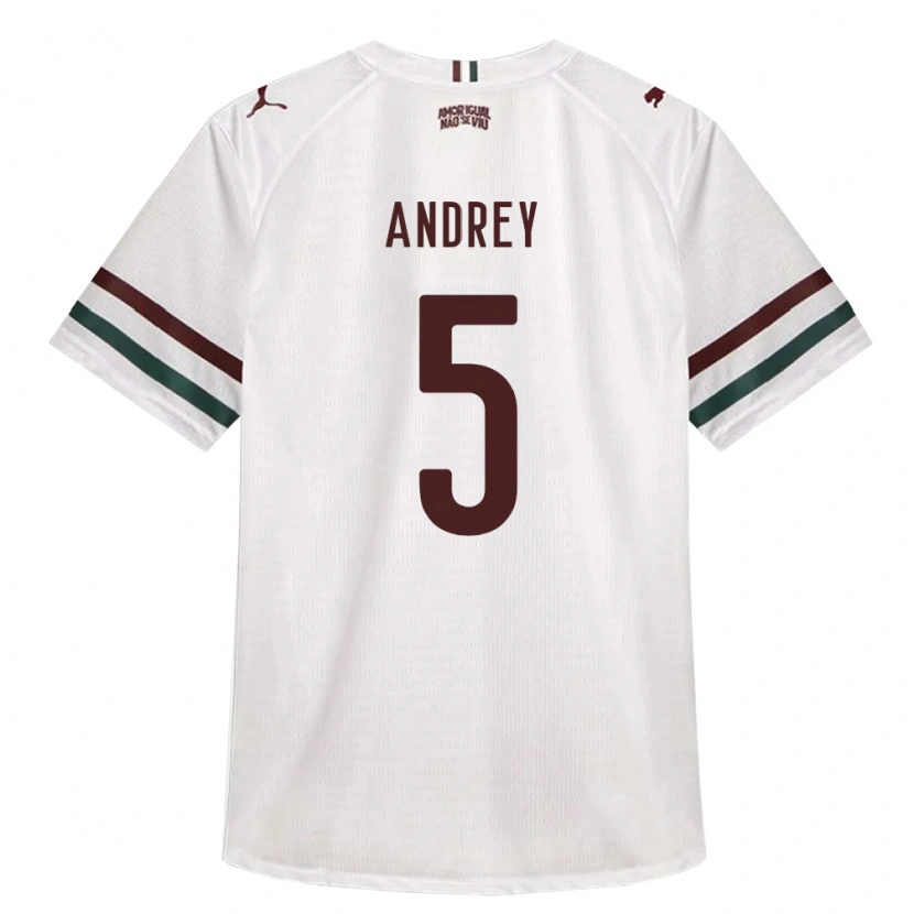 Danxen Kinder Andrey Oliveira Carneiro #5 Weiß Grün Burgund Auswärtstrikot Trikot 2026/27 T-Shirt Österreich
