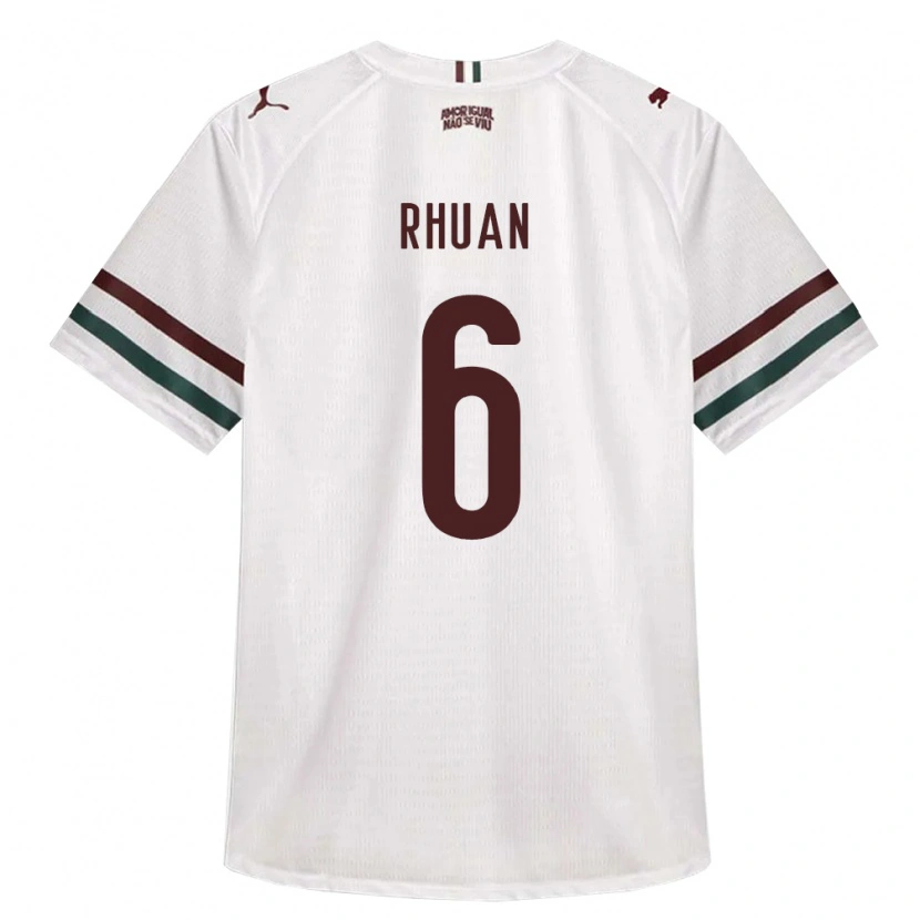 Danxen Kinder Rhuan Wallace Stoeberl Barboza #6 Weiß Grün Burgund Auswärtstrikot Trikot 2026/27 T-Shirt Österreich