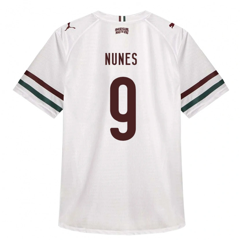 Danxen Kinder Carla Nunes #9 Weiß Grün Burgund Auswärtstrikot Trikot 2026/27 T-Shirt Österreich